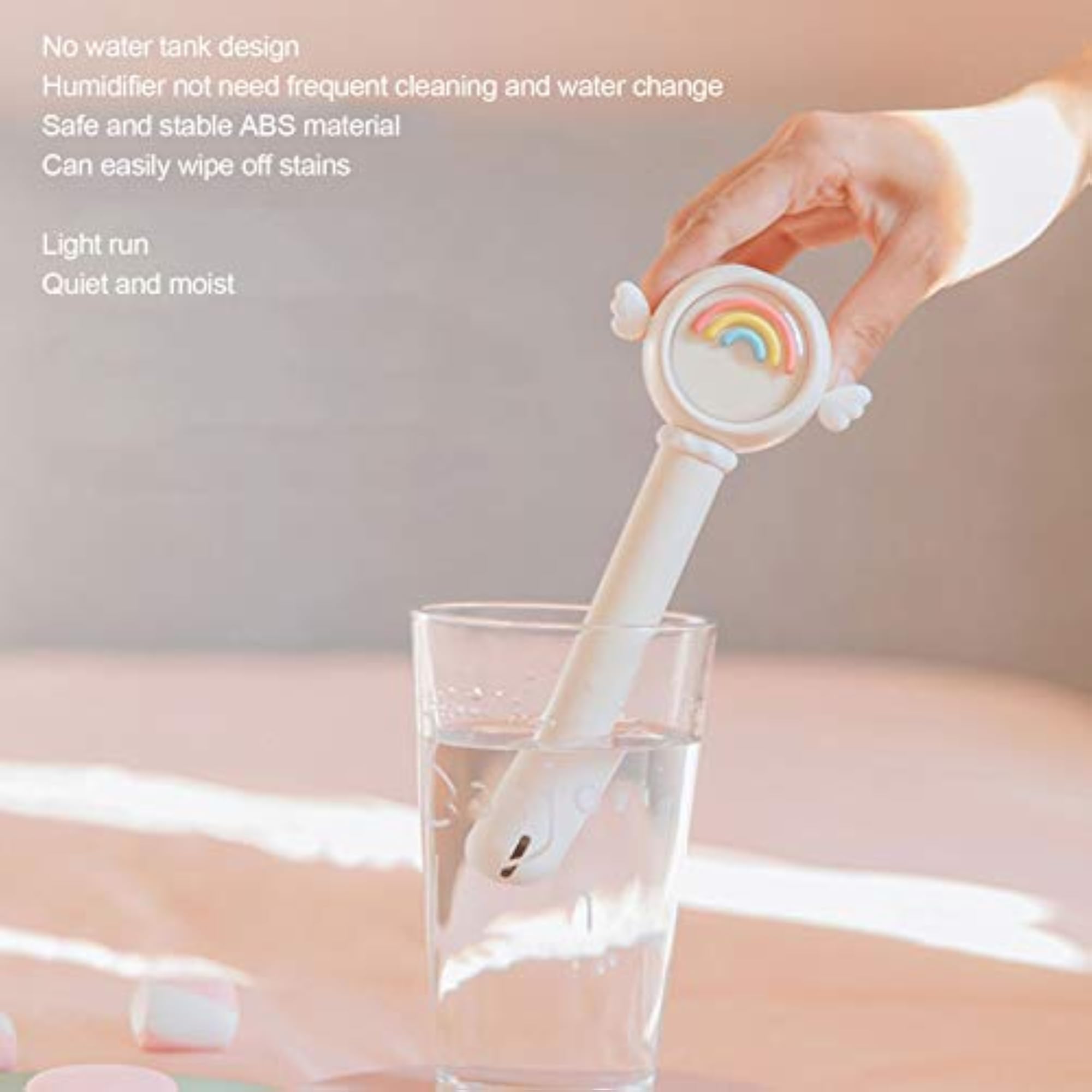Ubersweet Mist Humidifier, Noiseless Essential Diffuser with Warm Light